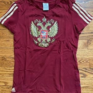 Adidas Russia tshirt women’s medium